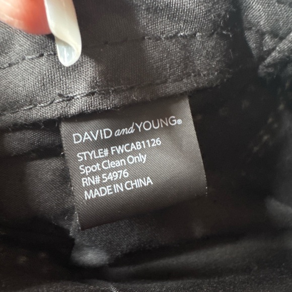 David & Young Houndstooth Newsboy Cap Black White Baker Boy Hat Classic Chic - Picture 4 of 5